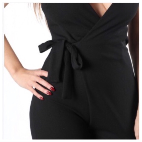 Roxy: Spaghetti Strap Wrap Jumpsuit - Picture 2 of 2